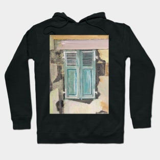 Blue Shutters, French Summer Hoodie